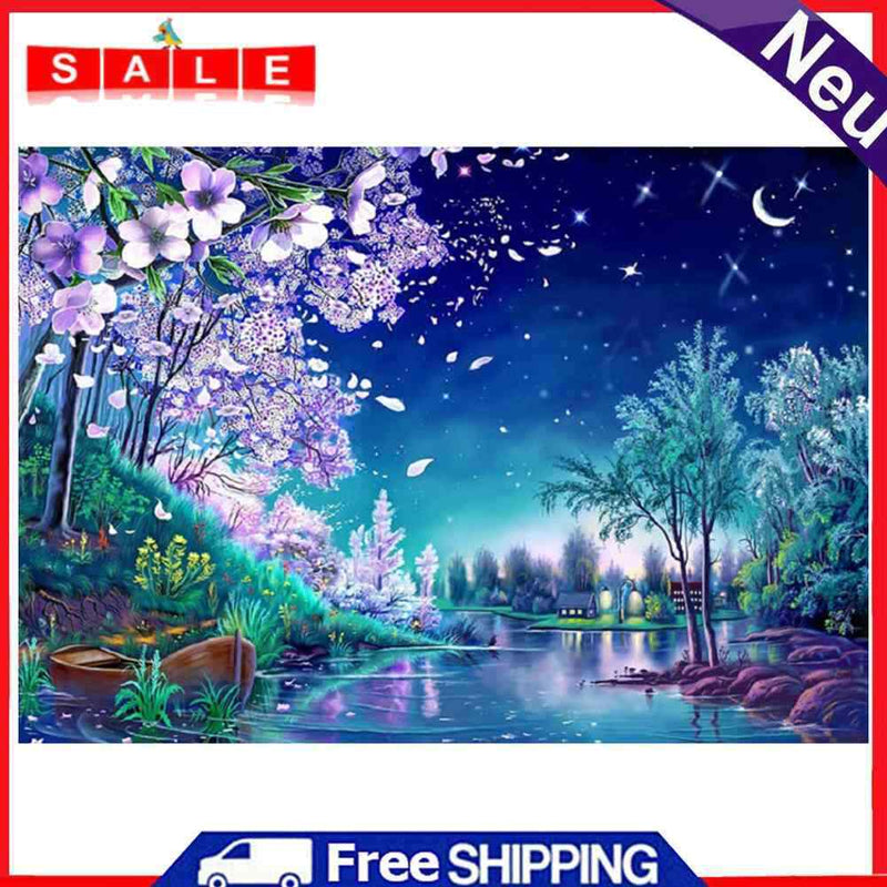 Cross Stitch Canvas Embroidery Kits DIY Romantic Sky Handmade Needlework 11CT