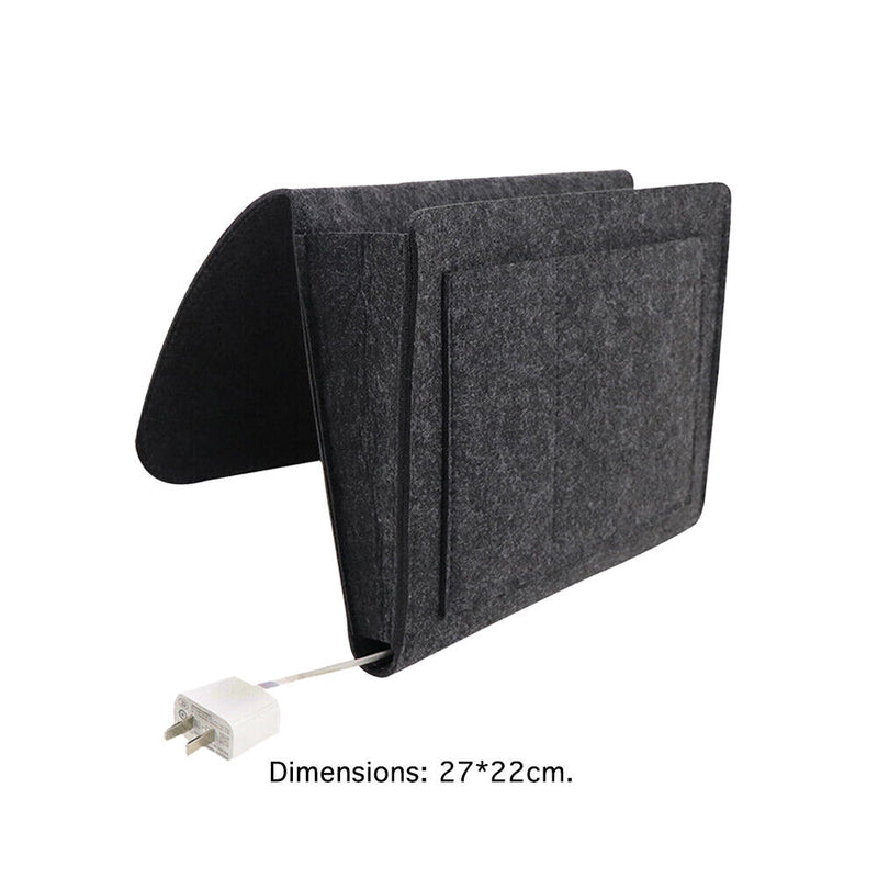 Hanging Bedside Organizer Bed Book Holder Magazine Caddy Pocket Sofa Side Pou