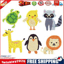6pcs DIY Colorful Animal Self-Adhesive 5D Diamond Stickers Painting Kits