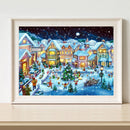 Frameless Painting By Number Christmas Snow Scene DIY Handmade Drawing On C