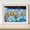Frameless Painting By Number Christmas Snow Scene DIY Handmade Drawing On C