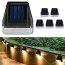 Solar Powered Led Garden Fence Lights Wall Step Outdoor Waterproof Lighting
