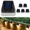 Solar Powered Led Garden Fence Lights Wall Step Outdoor Waterproof Lighting
