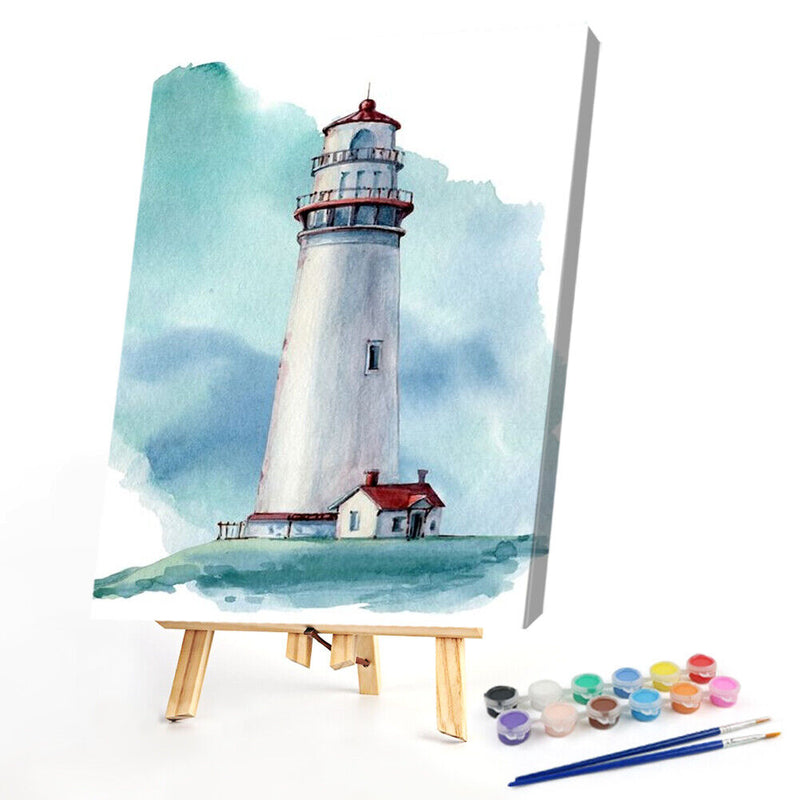 Lighthouse Kit Colouring Oil Canvas Pictures DIY Hand Painted Paint By Numbers