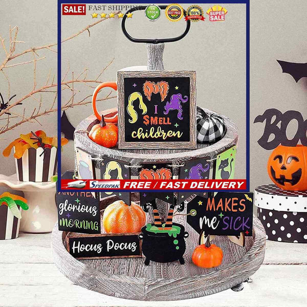 Farmhouse Decor for Tiered Tray Wooden Rustic Table Ornaments Housewarming Gift