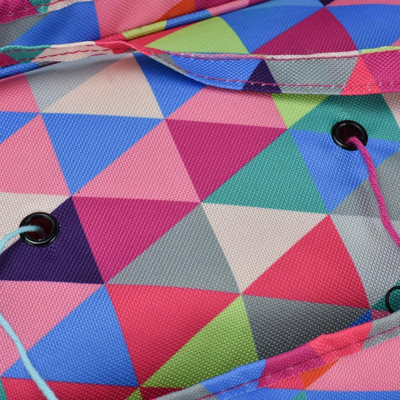 Large Capacity Yarn Clothes Storage Square Bags Geometric Embroidery Portable Cr