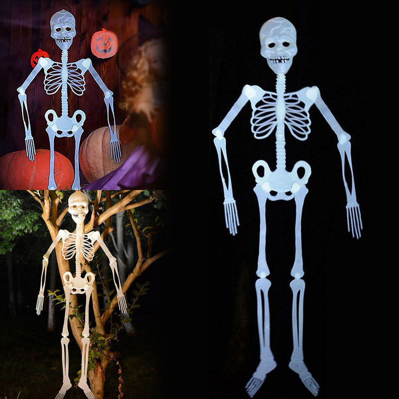 Halloween Luminous Skeleton Decor Glow-in-The-Dark Skeleton Prop Hanging Prop