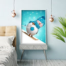 Cute snowman 5D Diamond Painting DIY Full Drill Round Rhinestone