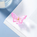 Butterfly Hair Claws Clip Women Korean Transparent Sweet Hairpin (Pink) Newly