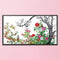 Partial Cross Stitch Flower Compete 14CT Printed Needlework Handmade Wall Art