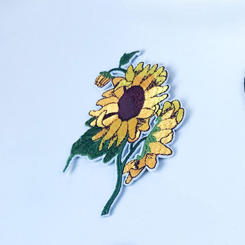 Sunflower Patch Cloth Bag Stickerei Applique Aufkleber Abzeichen-Patches Z0D6