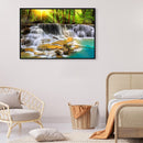 5D Full Round Drill Diamond Painting Kit River Scenery House Decor for Adults