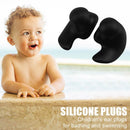 1 Pair Waterproof Earplugs Silicone Ear Plugs Swimming Accessories (Black) Newly