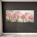 Pink Tulip Oil Paint By Numbers Kits DIY Handpainted on Canvas Gift Unframed