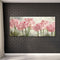 Pink Tulip Oil Paint By Numbers Kits DIY Handpainted on Canvas Gift Unframed
