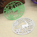 Christmas Deer Oval Cutting Die Stencil Embossing Scrapbooking Album Craft