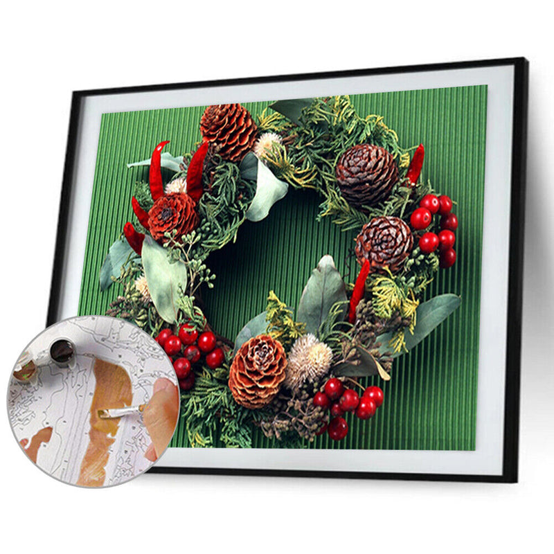 Christmas decorations 50x40cm Oil Paint By Numbers Picture DIY