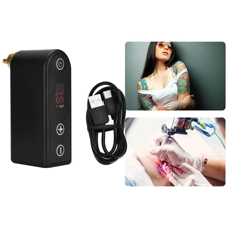 Wireless Tattoo Power Supply RCA Connector Mini Digital Tattoo Battery Power