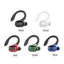 Waterproof Hanging Headphones Bluetooth-compatible Wireless Headset (Red)
