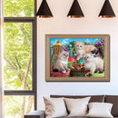 Playing Kitten 5D DIY Diamond Painting Kits Full Square Drill Wall Decor Crafts
