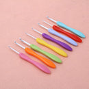 Soft Handle 8pcs Colorful Aluminium Crochet Hooks Knitting Needls Set Newly