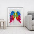 40x50cm Oil Paint By Numbers Rainbow Angel Wings Frameless Picture Home Decor