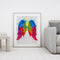 40x50cm Oil Paint By Numbers Rainbow Angel Wings Frameless Picture Home Decor
