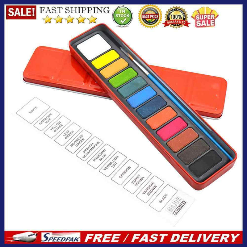 12/18/24 Solid Watercolor Paint Set Kindergarten Art Drawing Water Color Pigm