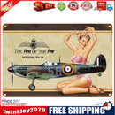 Airplane Sesy Lady Retro Metal Plate Tin Sign Plaque for Bar Pub Club Cafe