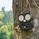 Outdoor Solar Ultrasonic Animal Repeller Dog Sound Alarm Repellent (Black) Newly