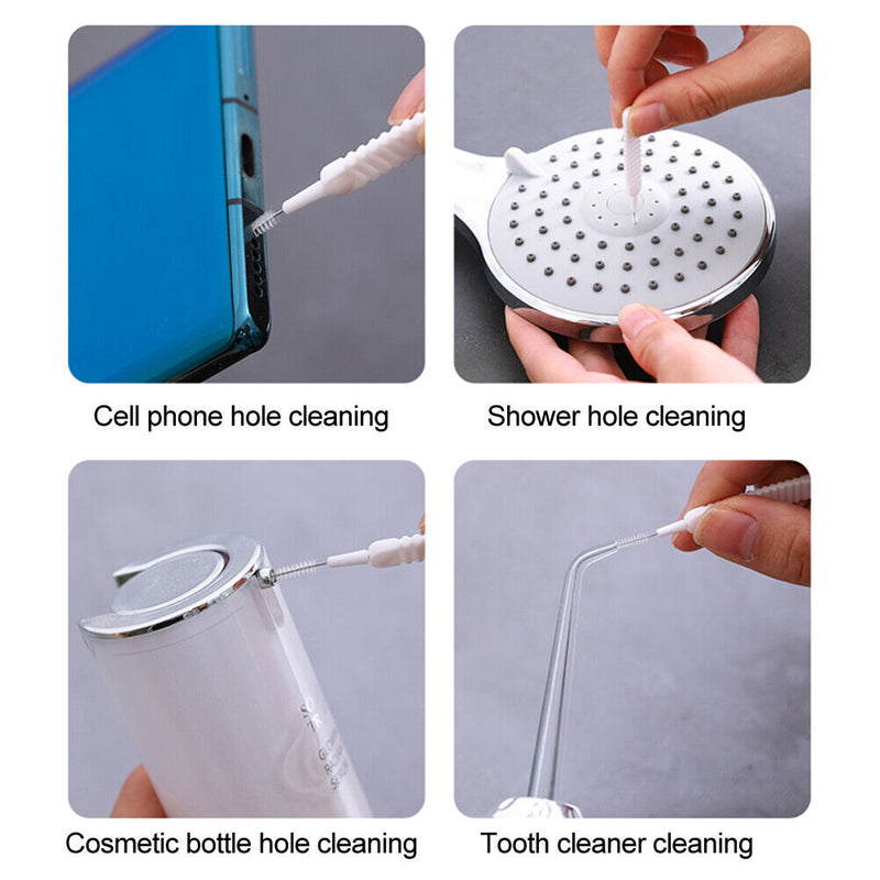 10pcs Anti Clogging Spout Small Brush Bathroom Shower Head Nozzle Cleaning Brush