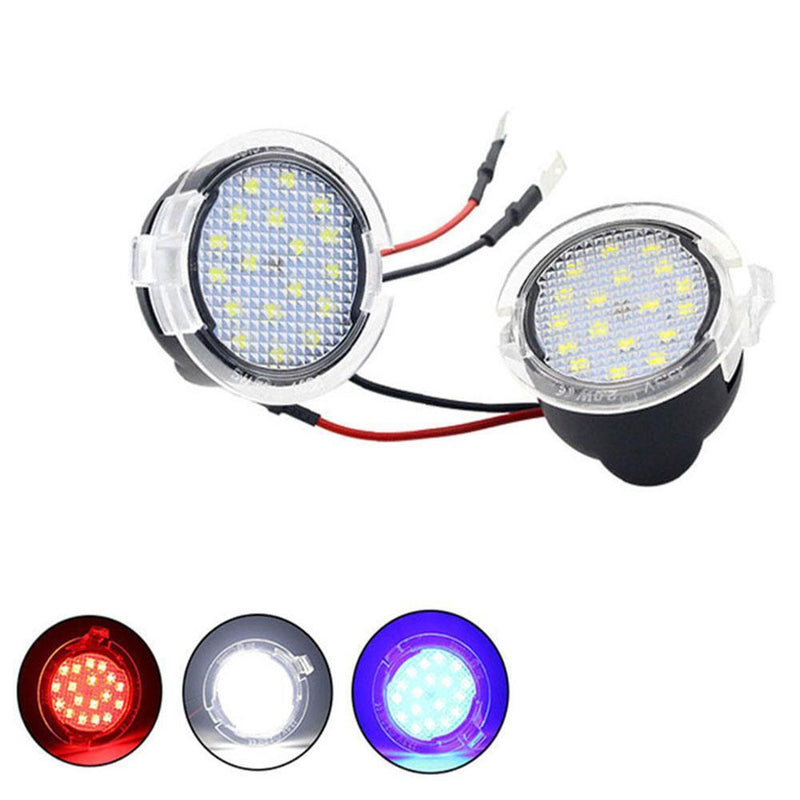 1 Pair LED Under Side Mirror Puddle Lights for Ford F150 Edge Mondeo Explorer