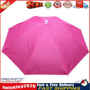 Fishing Umbrella Hat Foldable Outdoor Sun Shade Waterproof Cap (Rose) Newly