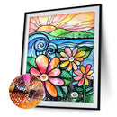 5D Diamond Painting Colorful Flowers Full Round Rhinestone DIY Home Decoratio