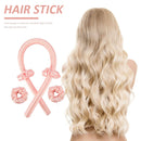Soft Hair Heatless Curling Rod Foam Sponge Roller Hair Styling Tools (Pink)