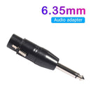 XLR 3-Pin Female to 6.35mm Mono Male Plug Audio Jack Adapter Connector Converter