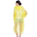 Emergency Rain Poncho Waterproof Coat Cape Disposable for Camping (Yellow) Newly