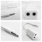 Extension 1 Male To 2 Female Audio Cable White 3.5mm Headphone Y Splitter