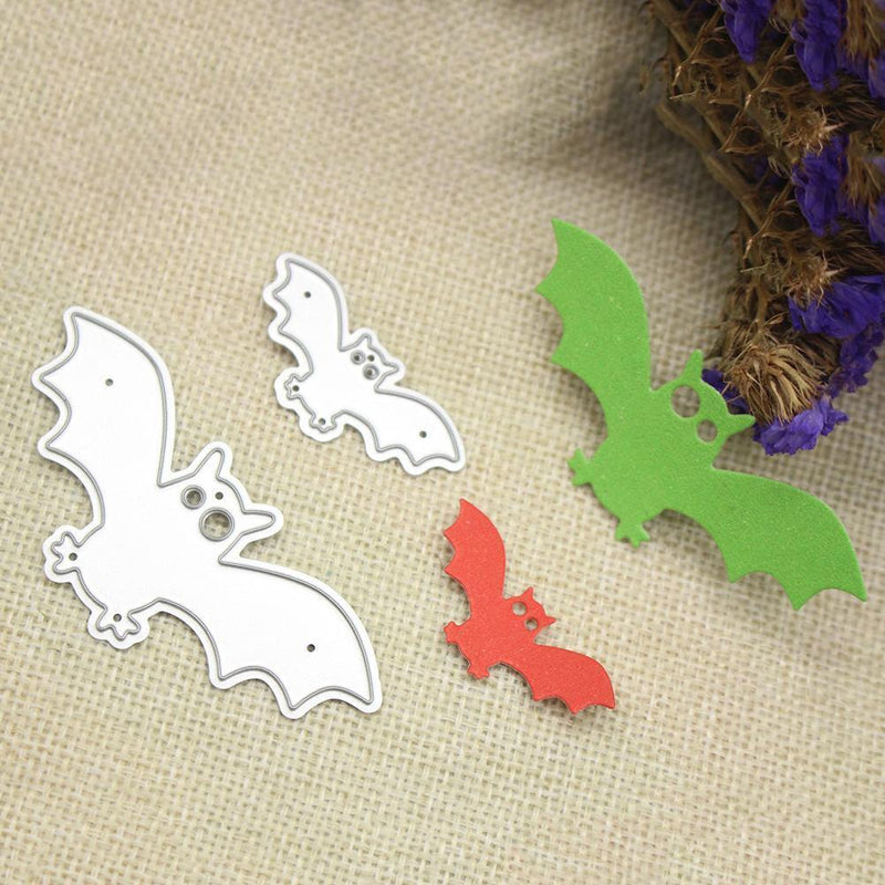 2PCS Halloween Bat Carbon Steel Metal Punching Molds Stencils DIY Paper