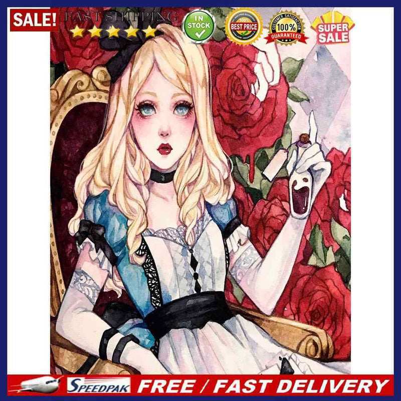 Rose Beauty Oil Paint By Numbers Kits Canvas Picture Wall Art DIY Craft Coloring