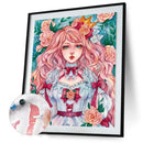 Oil Paint Painting Girl By Numbers Coloring Picture Drawing