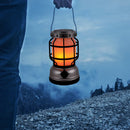 LED Solar Barn Lantern Lamp Portable Outdoor Camping Tent Light USB Rechargea