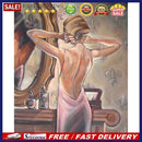 DIY Canvas Paint By Numbers Set Oil Hand Painted Girl Dressing Back Drawing Kit