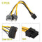 Dual 15Pin SATA Male To PCIe 8Pin(6+2) Male Video Card Power Cable
