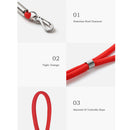 Outdoor Safety Gear Parachute Cord Carabiner Keychain Nylon Lanyard w/ Key Ri