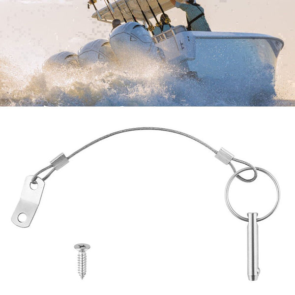 Yacht Quick Release Ring Safety Tether Wire Loss Prevention Lanyard Cable
