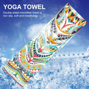 Portable Double Layer Printed Yoga Towel Quick Drying Pilates Towels (A) Newly