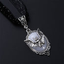 Party Charm Gift Cameo Gothic Velvet Choker Chain Black Bat Pendant Necklace
