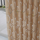 2m Semi Blackout Curtain Vine Leaf Partition Window Decor(Light Coffee)