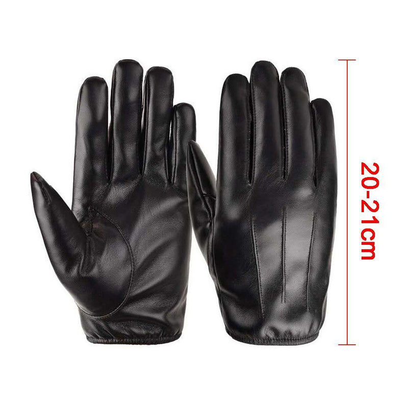 Drive Gothic Punk Fleece Guantes Touch Screen Gloves PU Leather Gloves Thicken